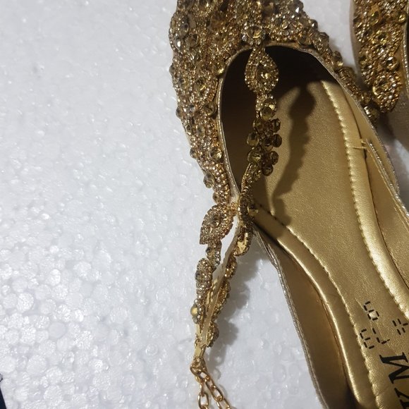 BRIDAL JUTTI STONE STUDDED GOLDEN COLOR - Picture 5 of 5